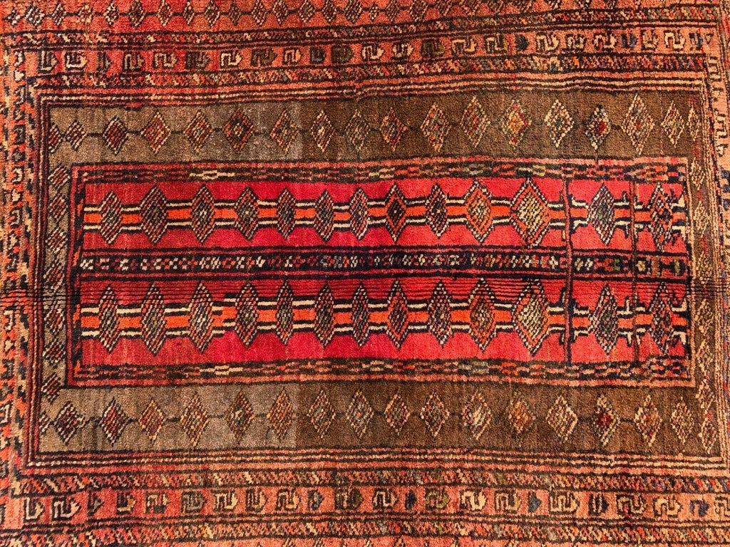 Elegant Vintage Afghani Taimani Balouch Area Rug 3'4" × 2'5"