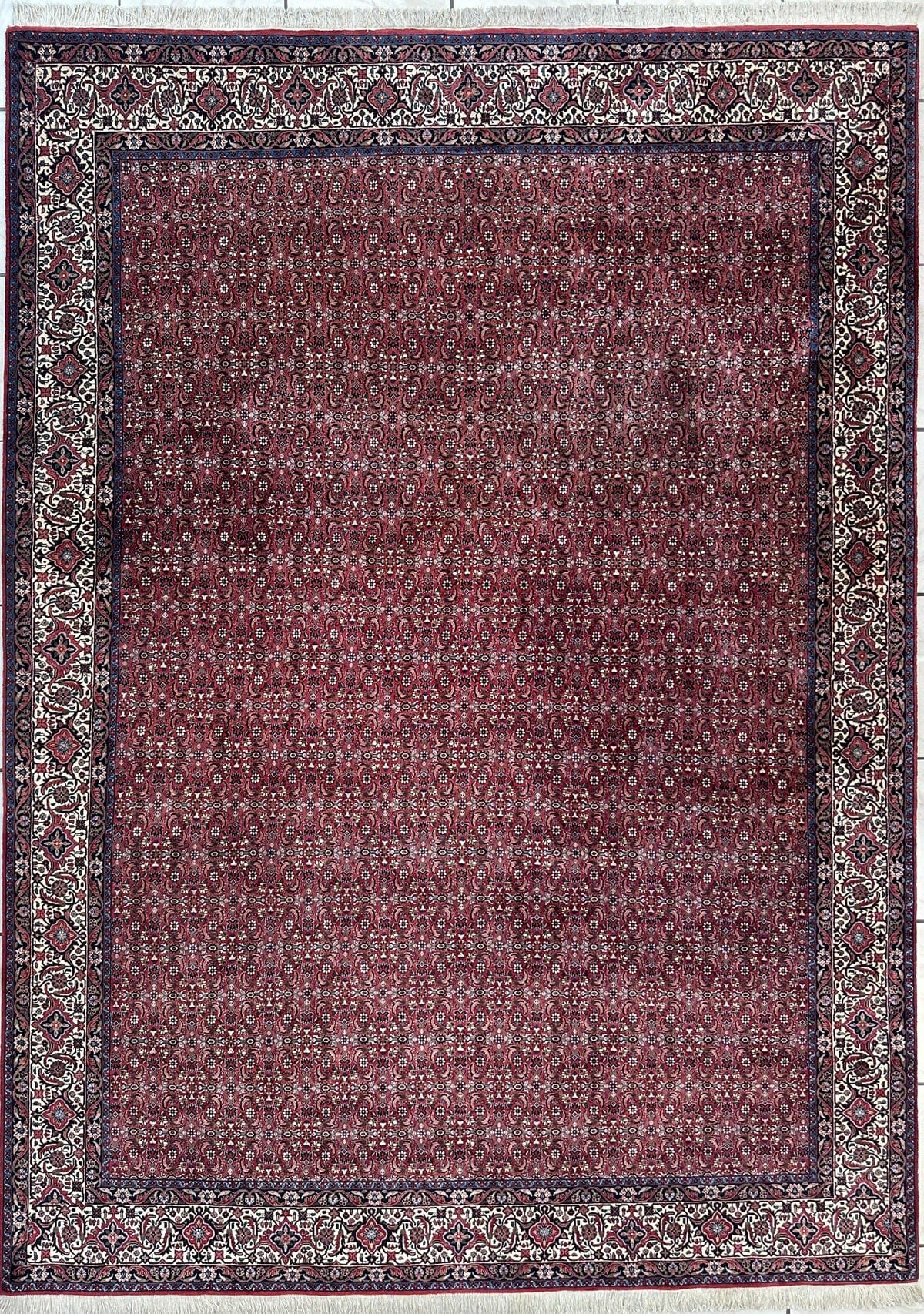 Fine 1980s Hand-Knotted Kurdish Bidjar Wool Rug – 8'4" x 11'8"