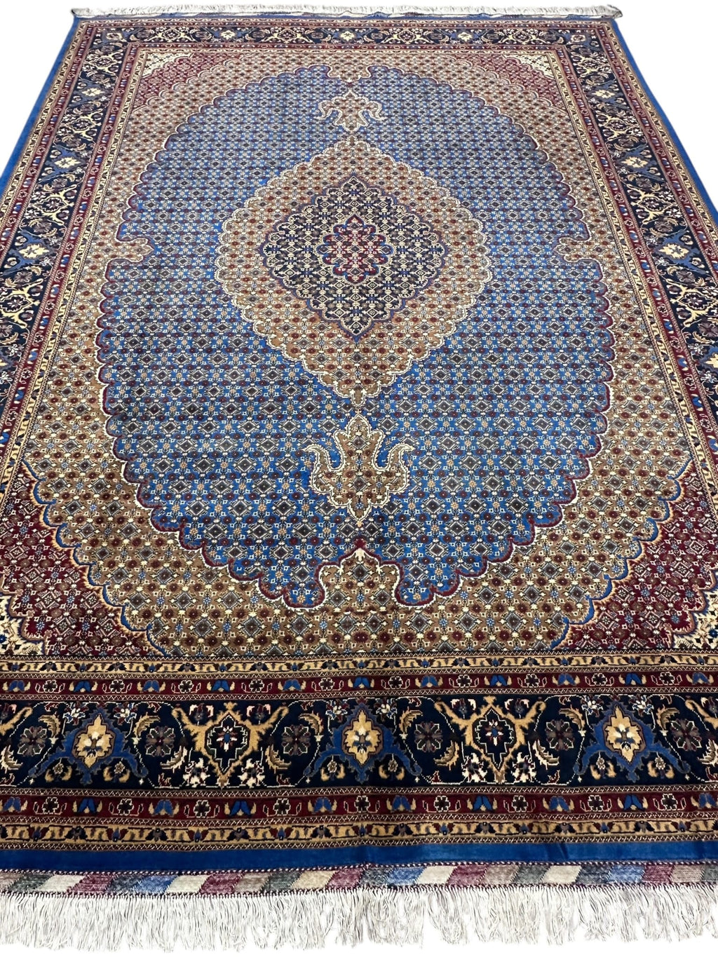 Hand-Knotted Mahi (Fish) Persian Wool Rug | Blue 6'7" x 9'7"