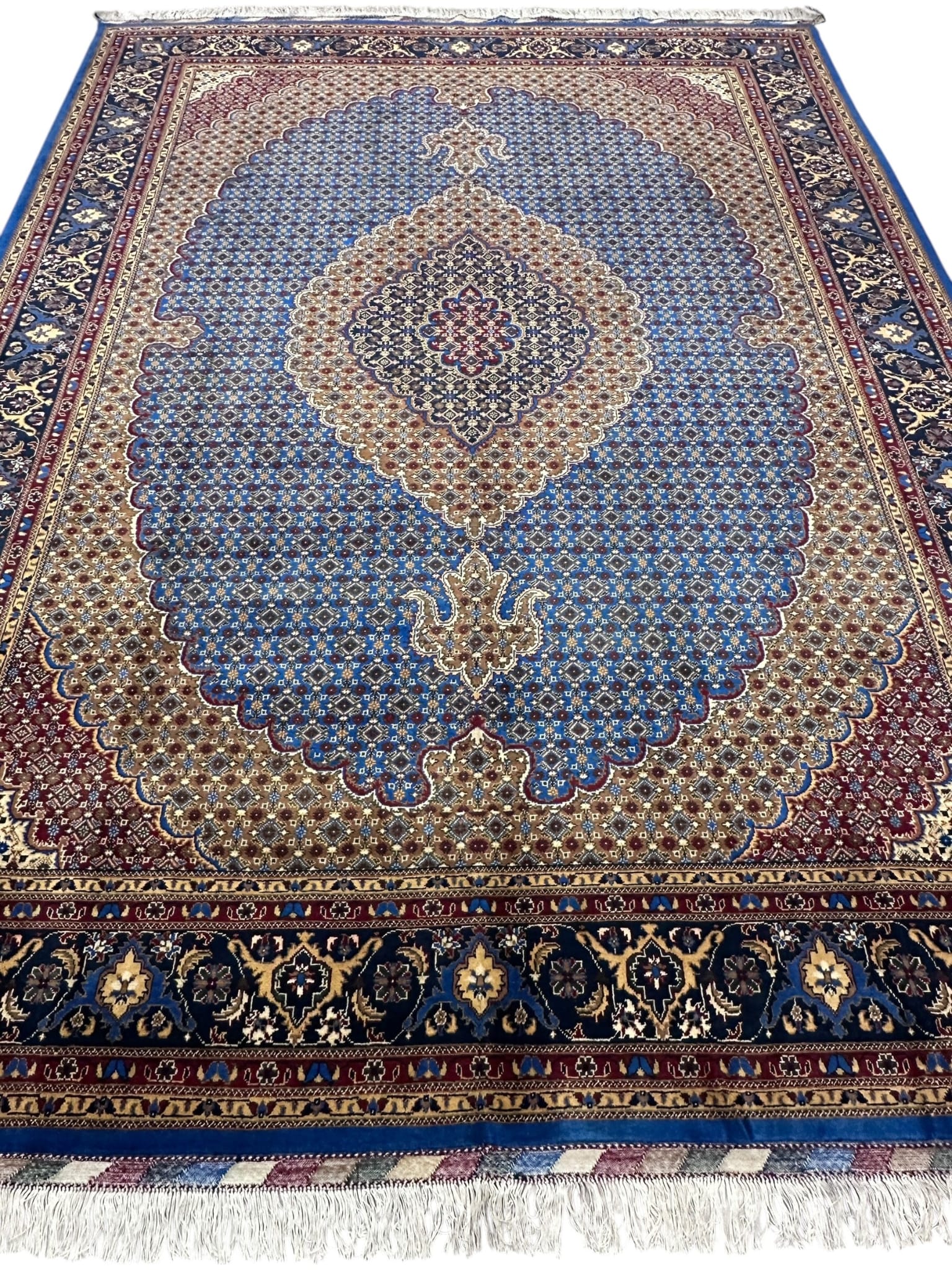 Hand-Knotted Mahi (Fish) Persian Wool Rug | Blue 6'7" x 9'7"