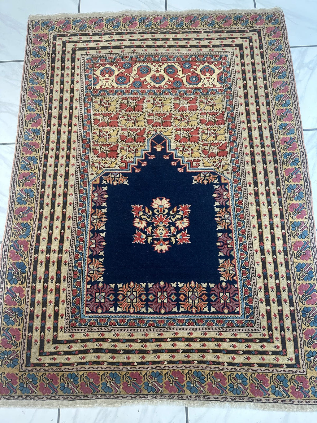 Antique Anatolian-Turkish prayer rug 5 × 8 size range