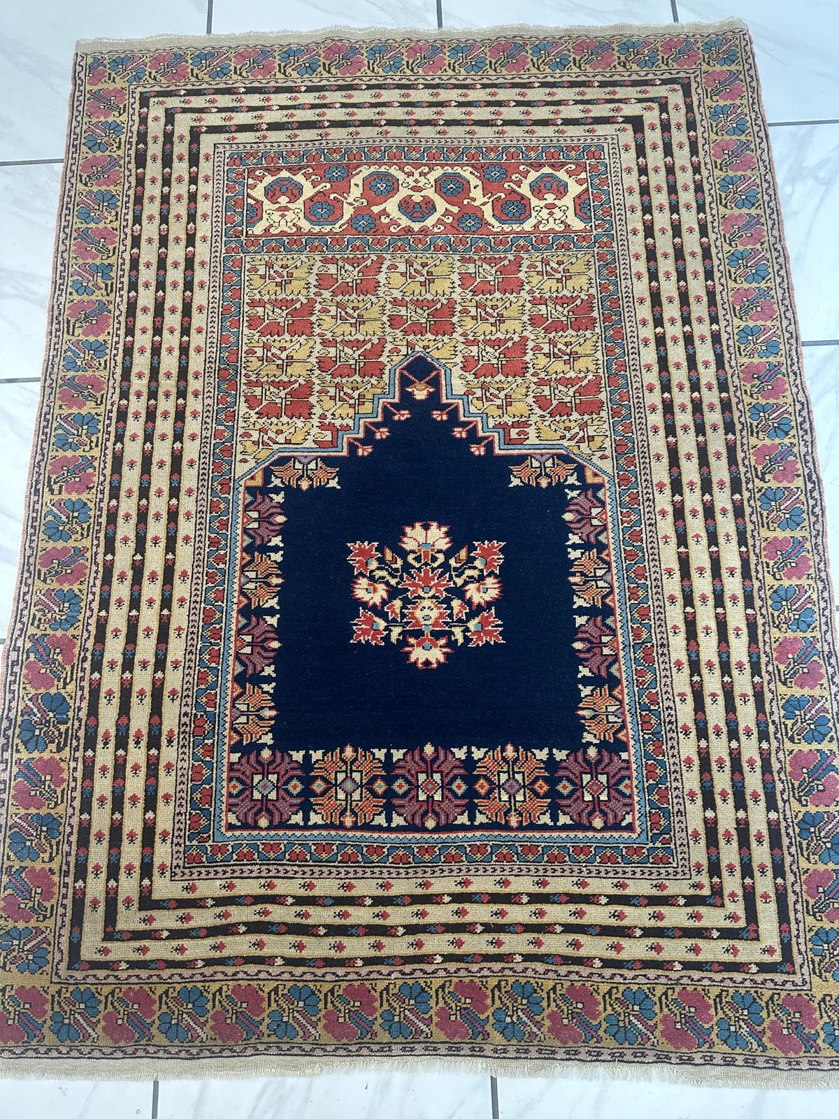 Antique Anatolian-Turkish prayer rug 5 × 8 size range
