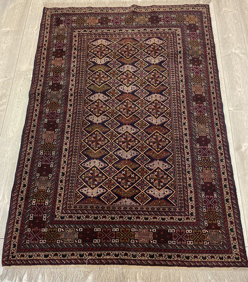 Afghan Rug I Zahir Shahi Herati 4x6 Area Rug