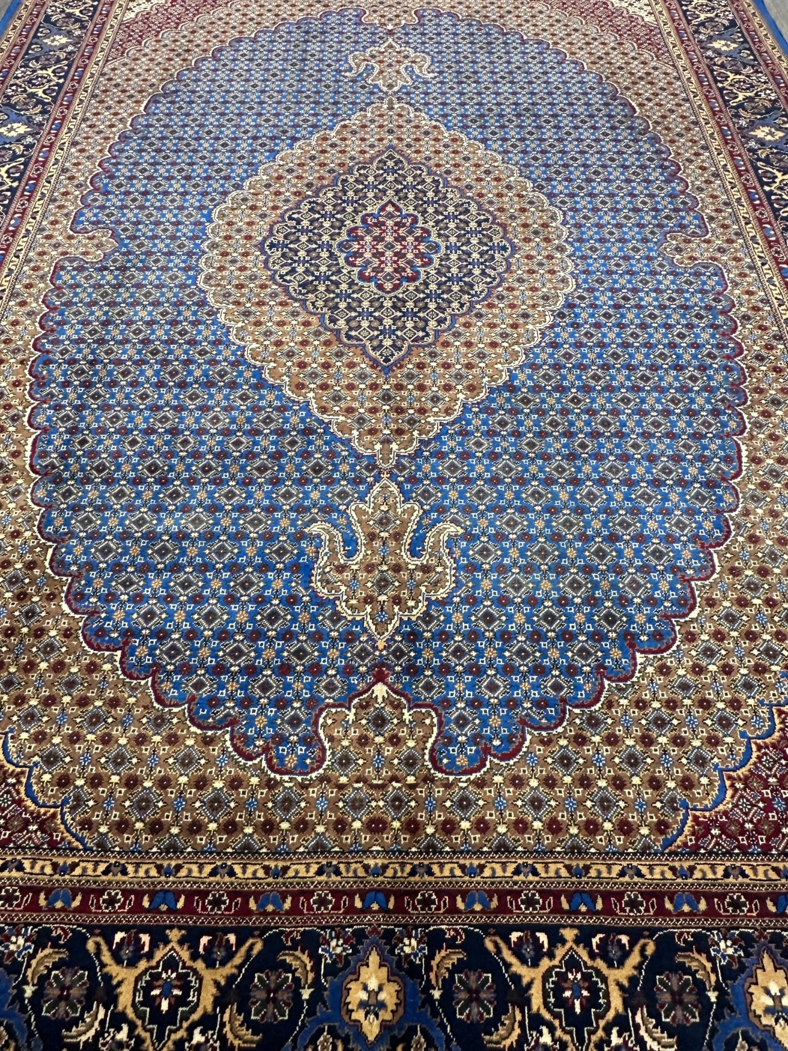 Hand-Knotted Mahi (Fish) Persian Wool Rug | Blue 6'7" x 9'7"