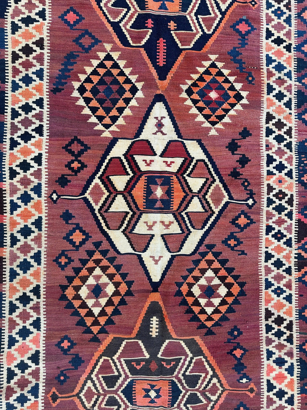 Persian Qashqai Wool Kilim 5'3" × 9'6"
