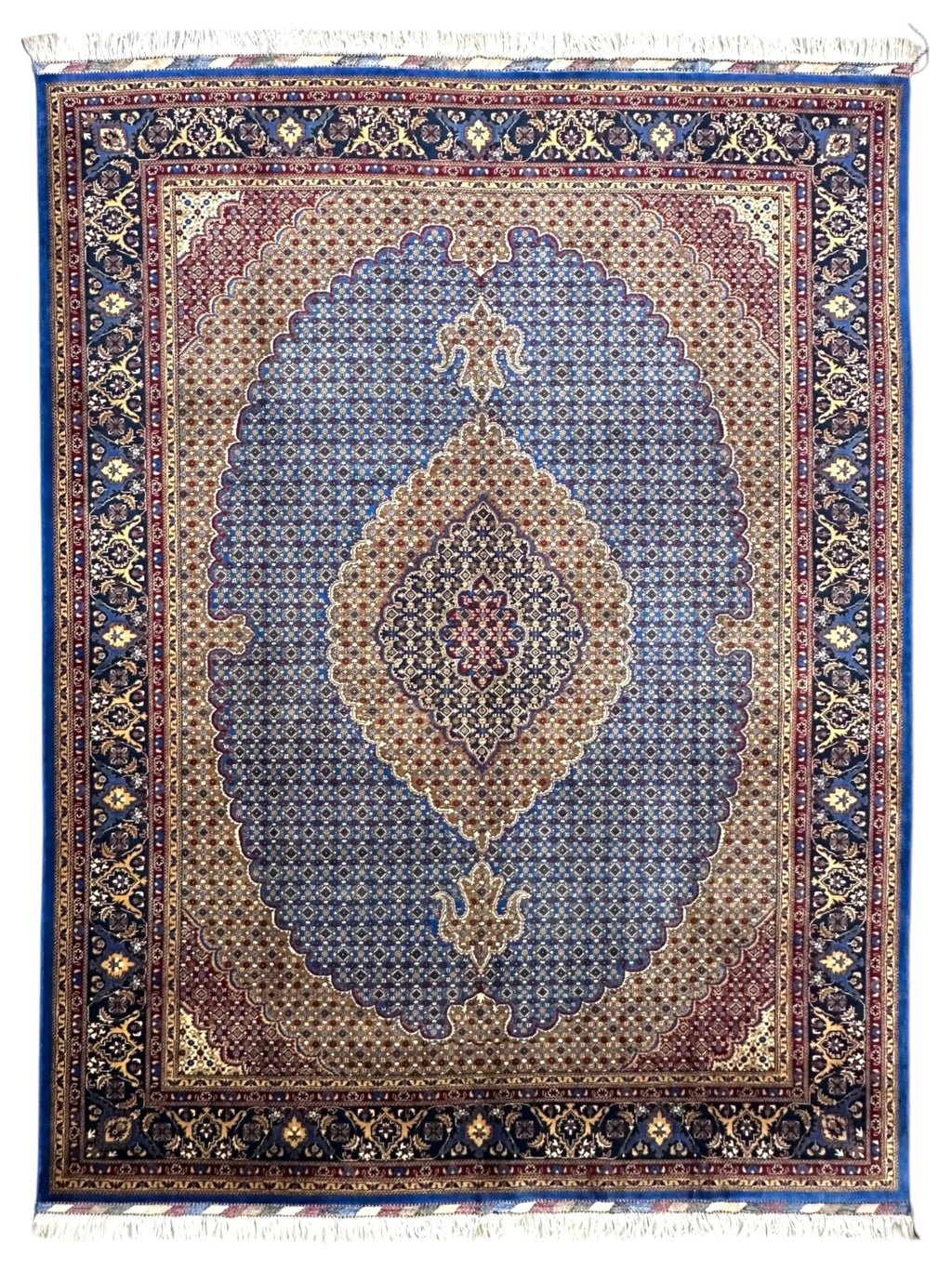 Hand-Knotted Mahi (Fish) Persian Wool Rug | Blue 6'7" x 9'7"