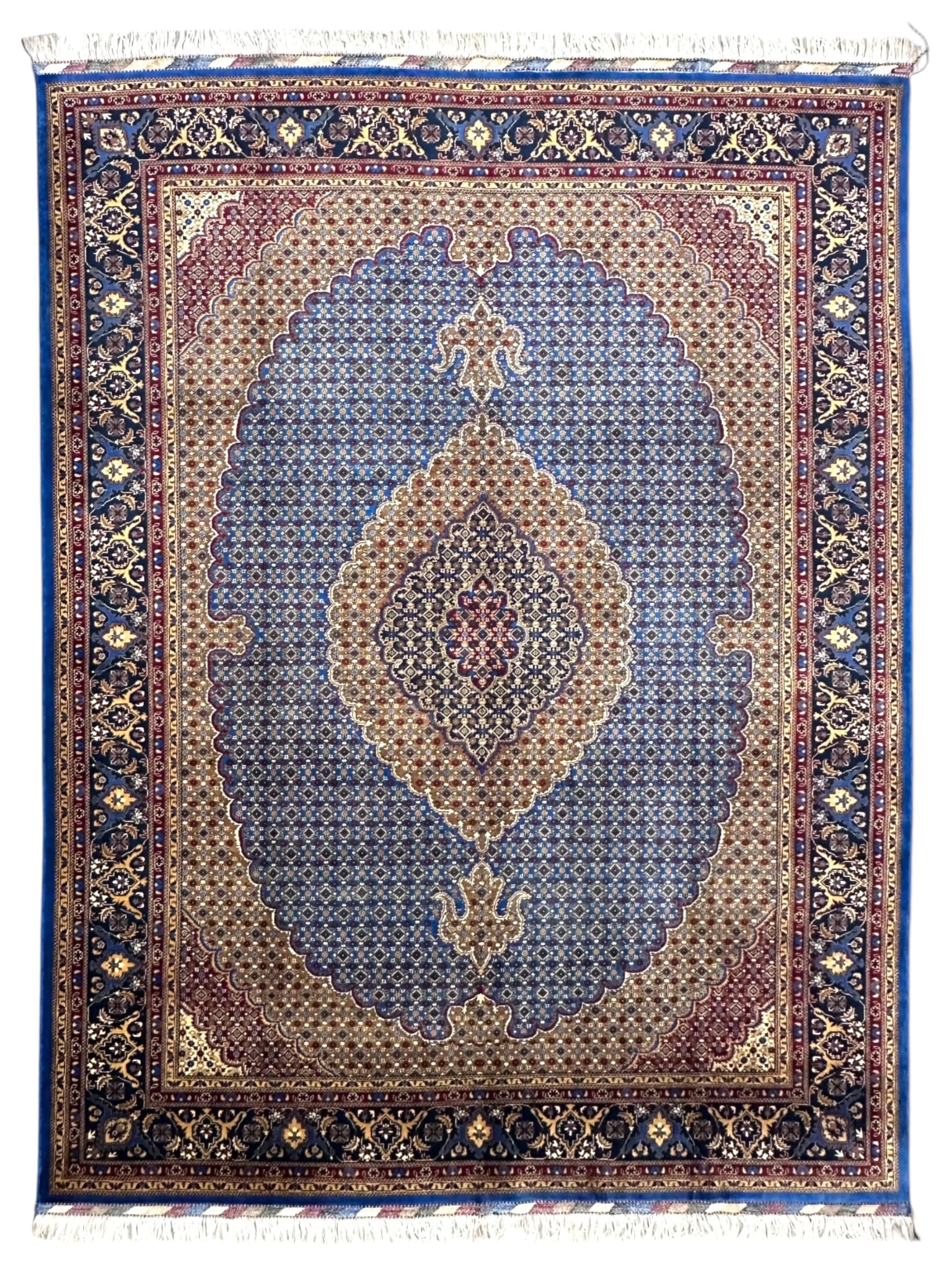 Hand-Knotted Mahi (Fish) Persian Wool Rug | Blue 6'7" x 9'7"
