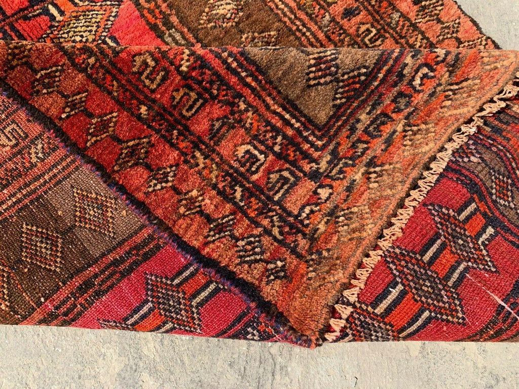 Elegant Vintage Afghani Taimani Balouch Area Rug 3'4" × 2'5"