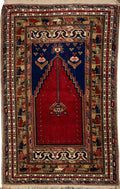Vintage Wool Anatolian Prayer Rug 4' × 6'