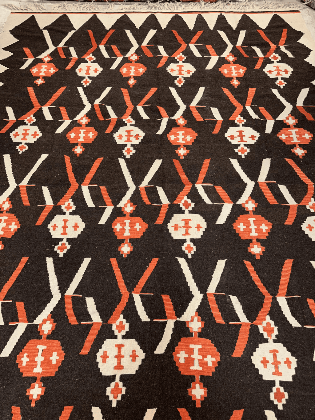 Masterpiece Large Vintage minimalistic Karabakh Kilim 7’5” x 11’