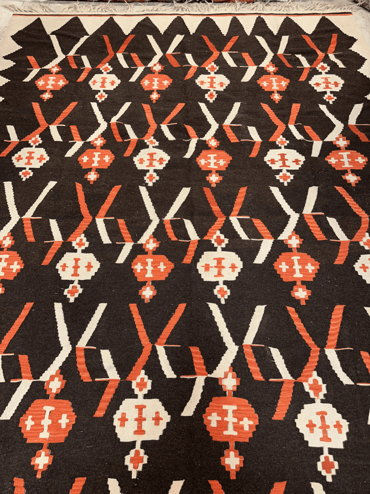 Masterpiece Large Vintage minimalistic Karabakh Kilim 7’5” x 11’