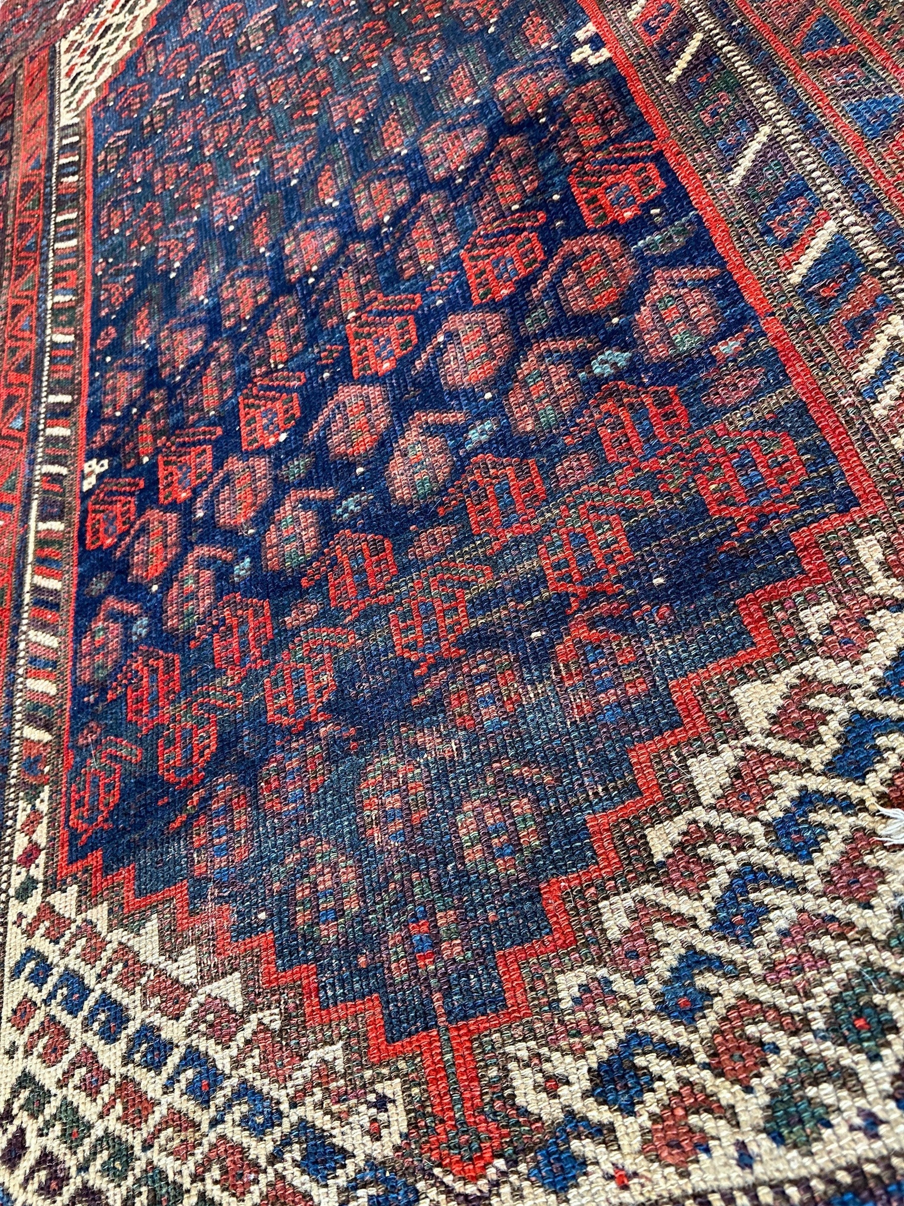 Antique Kurdish - Paisely Rug 4’6” x 7’