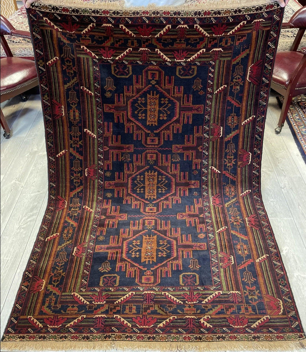 Afghan I Tribal Baluchi 4’6” x 6’8” Area Rug