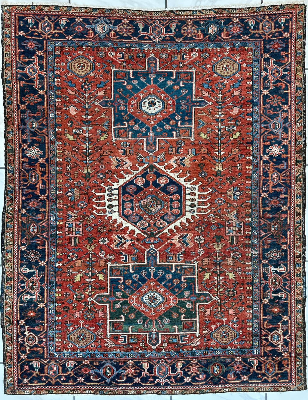 Persian - Heriz(Karadja) 5' × 6'