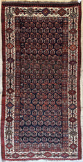 Antique All Over Paisley Kurdish Afshar Rug 4'5" × 8'11"